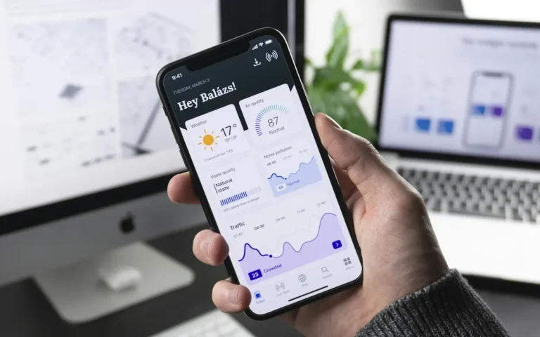 Mobile app development — smartphone app interface